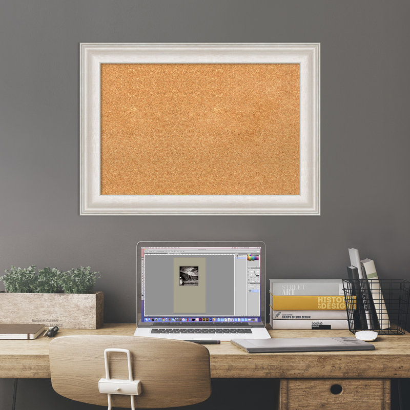 Panneau de liège mural Aquileo, H 1 pi 8 po x l 2 pi 4 po, Blanc argenté naturel