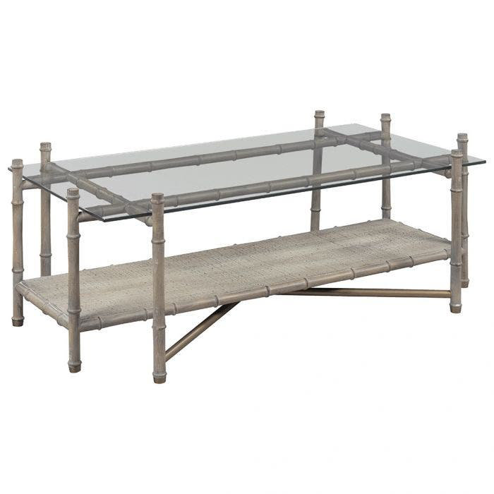 Temperate Grove Glass Top Coffee Table
