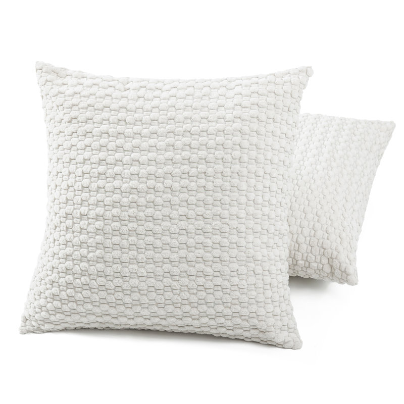 Square Pillow Cover & Insert, White