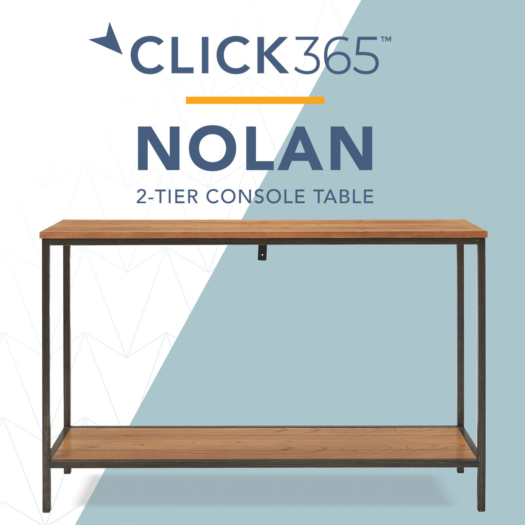 ClickDecor Nolan Modern Farmhouse 2-Tier Console Table, Narrow Hallway Storage Shelves ClickDecor