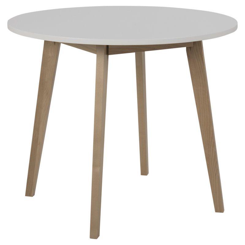 Pitt Round Solid Wood Base Dining Table, Birch