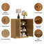 Armoire de rangement 72 po H x 31 po Farmhouse avec portes en rotin et étagère réglable-1941700348