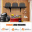 Tablettes murales 24 x 48 po en métal robuste, paquet de 2 | Noir | Métal