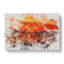 The Orange Sunset Watercolour - Wrapped Canvas Print-61883694