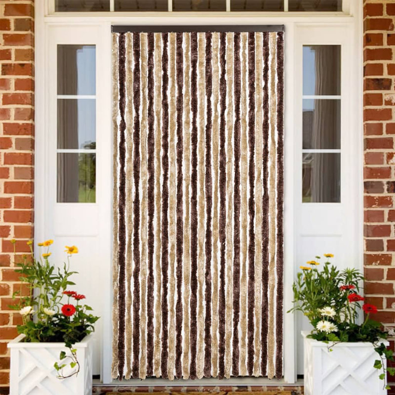 Birchanger Room Darkening Curtain Single Panel, 100cm Width x 200cm Drop, White/Grey