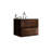 Modern Bathroom Vanity 24" - Walnut, Ceramic Sink, Silent & Elegant Vanity: Walnut With Functionality