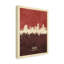 « boston massachusetts horizon red ii », impression sur toile tendue-1652200697