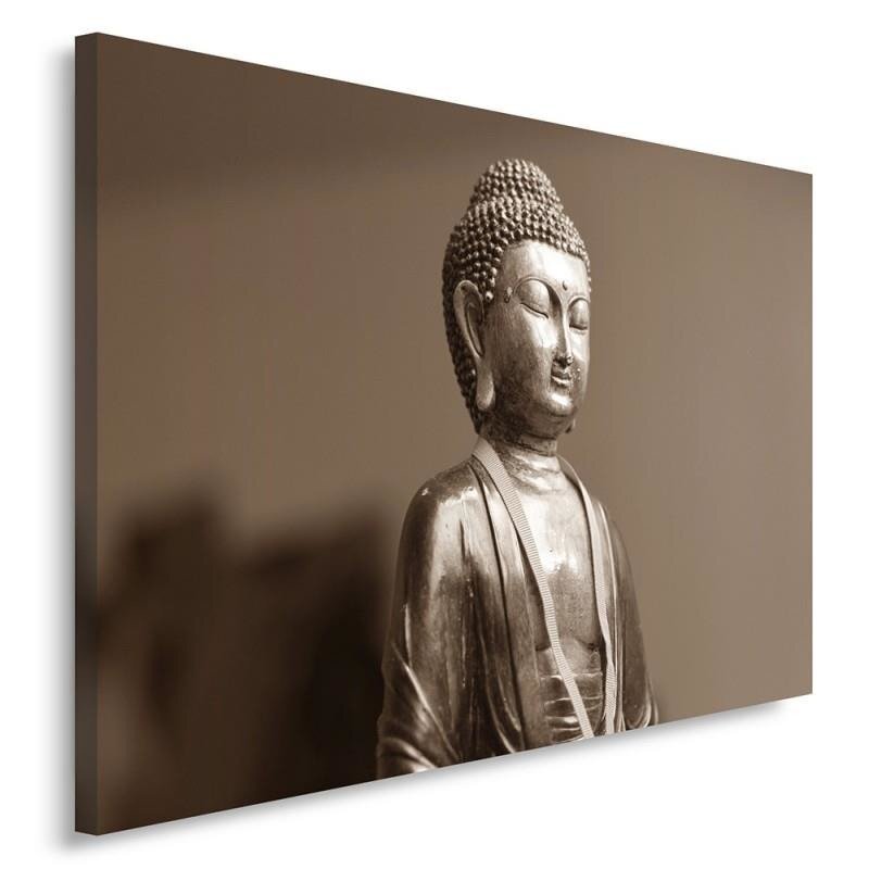 Wandbild Buddha auf braunem Hintergrund