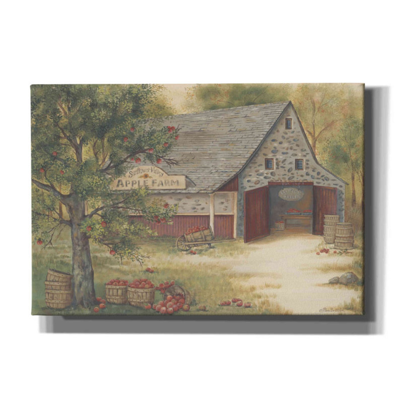 «Sunflower Valley Apple Farm» par Pam Britton, art mural sur toile, H 18 po x l 26 po x P 0,75 po