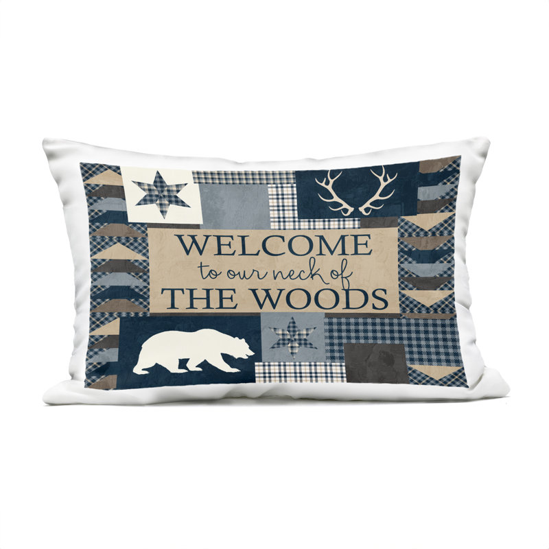 «Our Neck of Woods Motif Outdoor», oreiller imprimé par Kim Allen