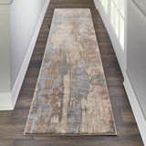 Ryanne Abstract Gray/Beige Area Rug