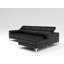 Canapé modulaire en cuir véritable à accoudoirs arrondis 109,5 po avec méridienne droite-841141230