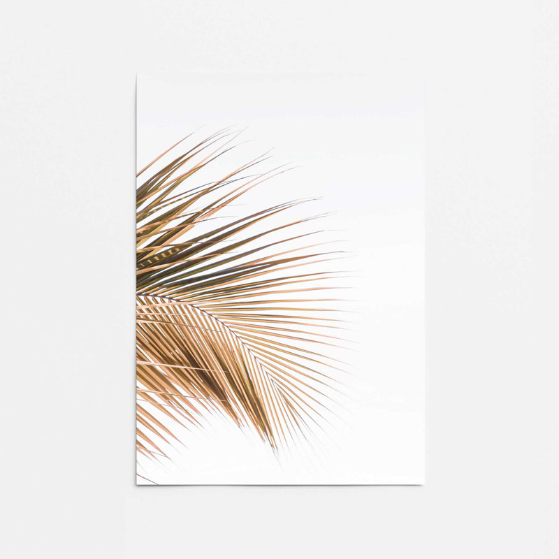 Palm Palm Harmony, dans un cadre,, Cadre doré brossé, H 15,25 po x l 12,25 po x P 1,25 po