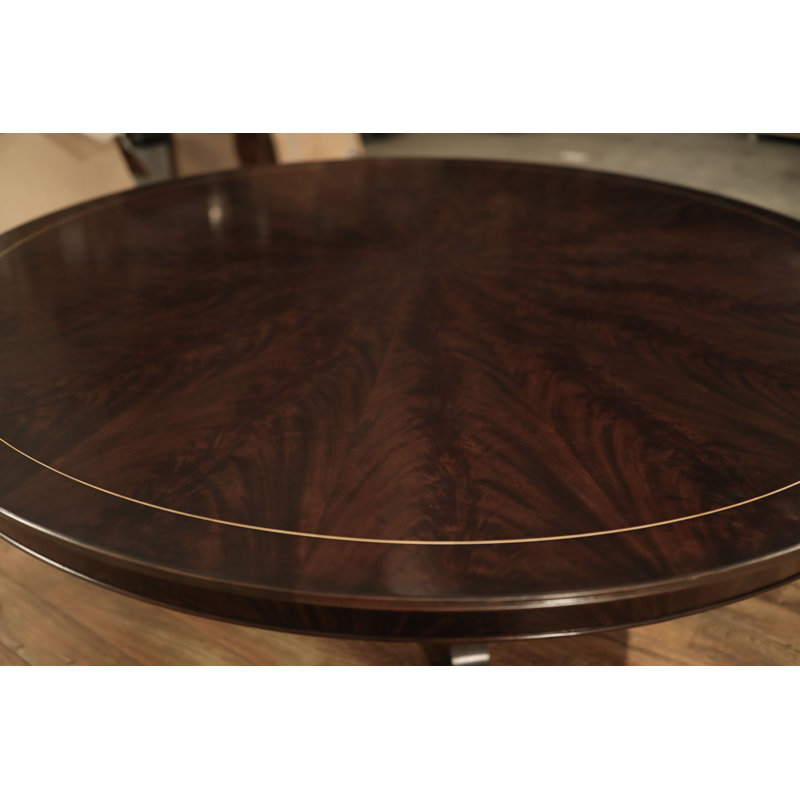 Round Mahogany Wood Dining Table