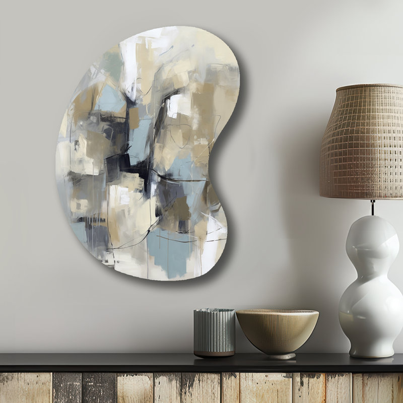 Chiwetel - Décoration murale abstraite en forme de flèche en métal, H 31 po x l 22 po