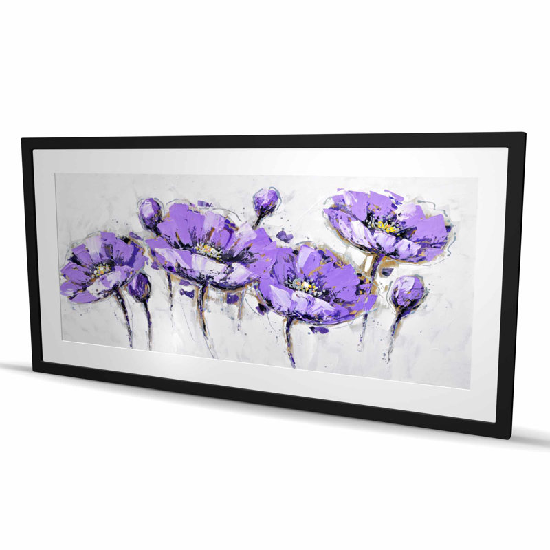 Fleurs abstraites mauves - imprimé floral de chambre à coucher | Décoration intérieure, Noir