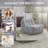Modern Style 33.7" Oversized Bean Bag Lounge Chair-917370660