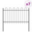 Clôture de jardin vidaXL 7 pièces gris 39,04 x 2,62 pi acier thermolaqué