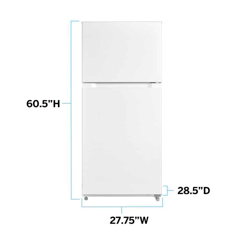Réfrigérateur à congélateur supérieur 28 po 14,2 pi cu, Blanc