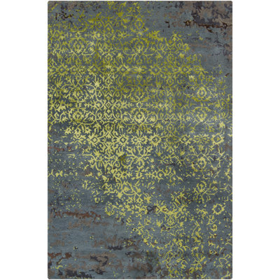 Rupec Grey/Green Abstract Area Rug