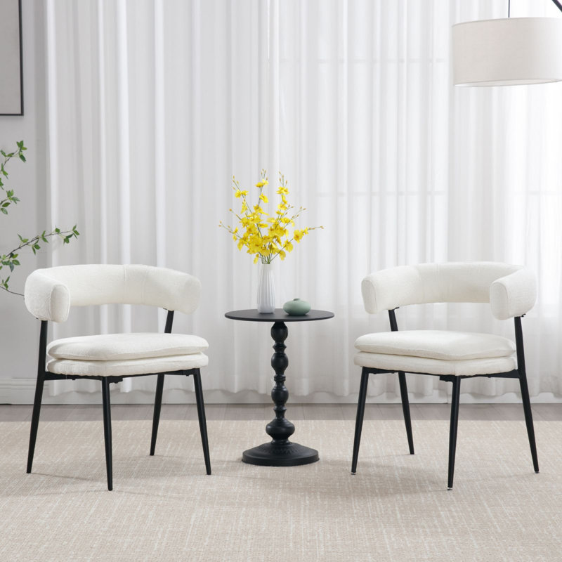 Taysia 49.5cm H Upholstered Parsons Chair, White