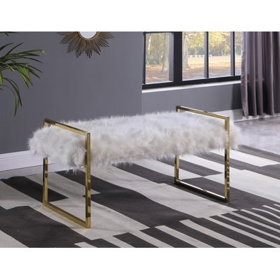 Cesaire Faux Fur Upholstered Bench