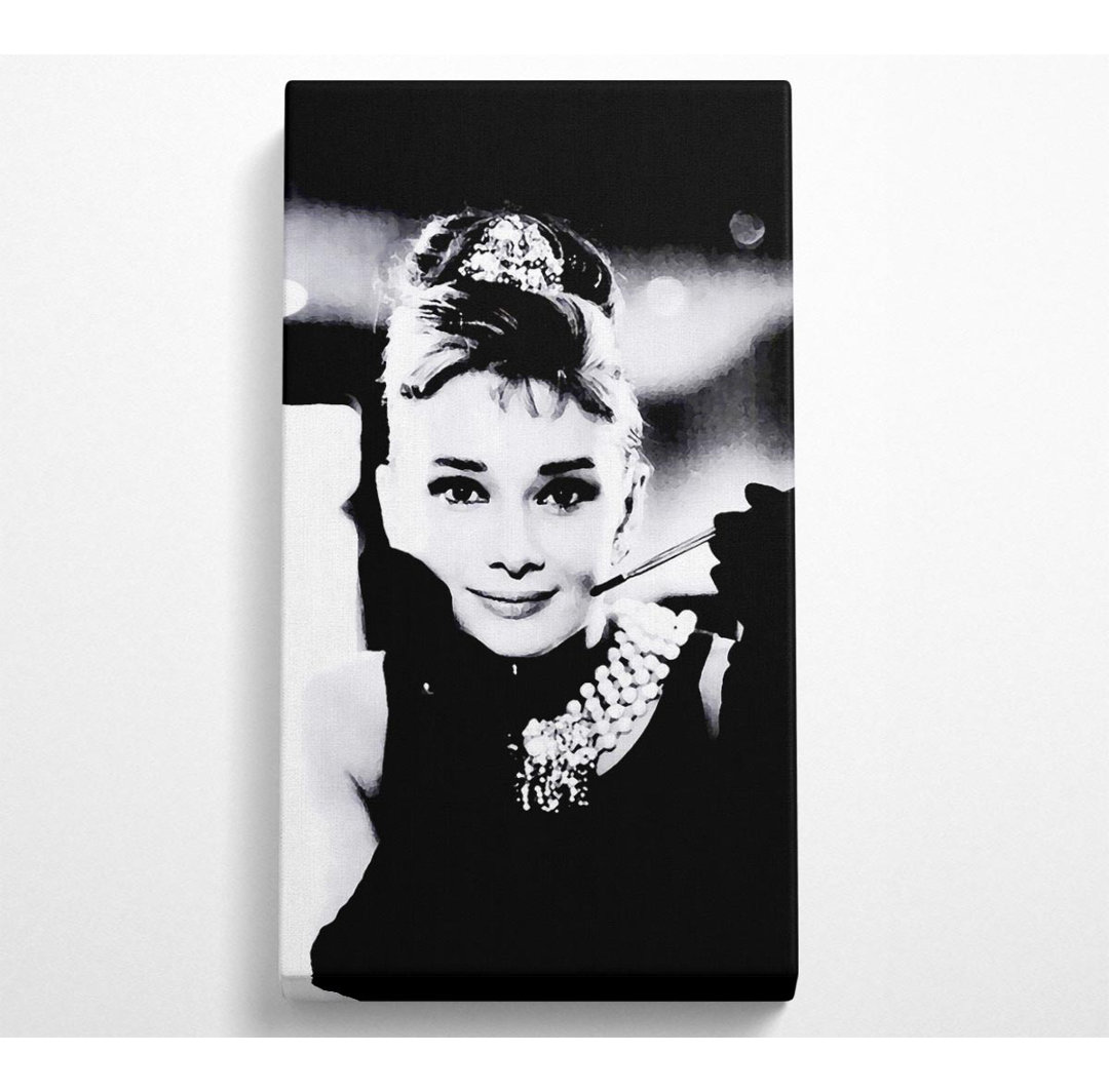 Aniysa Audrey Hepburn Frühstück bei Tiffanys - Leinwanddrucke auf Wrapped Canvas