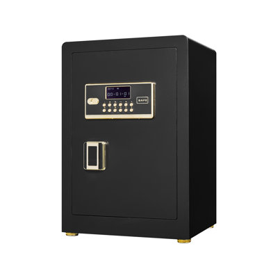 Solid Alloy Safe Box With Numeric Keypad, Programmable Code And Mute Mode For Home - Protects Jewelry, Medicines, Money. Removable Shelve, Felt Pad, 15.44 In Depth Office Electronic Function Spare