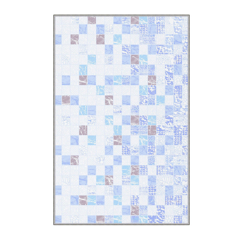 Stylish Hall Carpet 2.6 x 4.9 Feet, 100% Polyester with 8 mm Pile Height | Antibacterial, Non-Slip PVC Felt Dot Underside | Machine Washable, 3D Digital Printing | Perfect for Home Entryways & Living Spaces