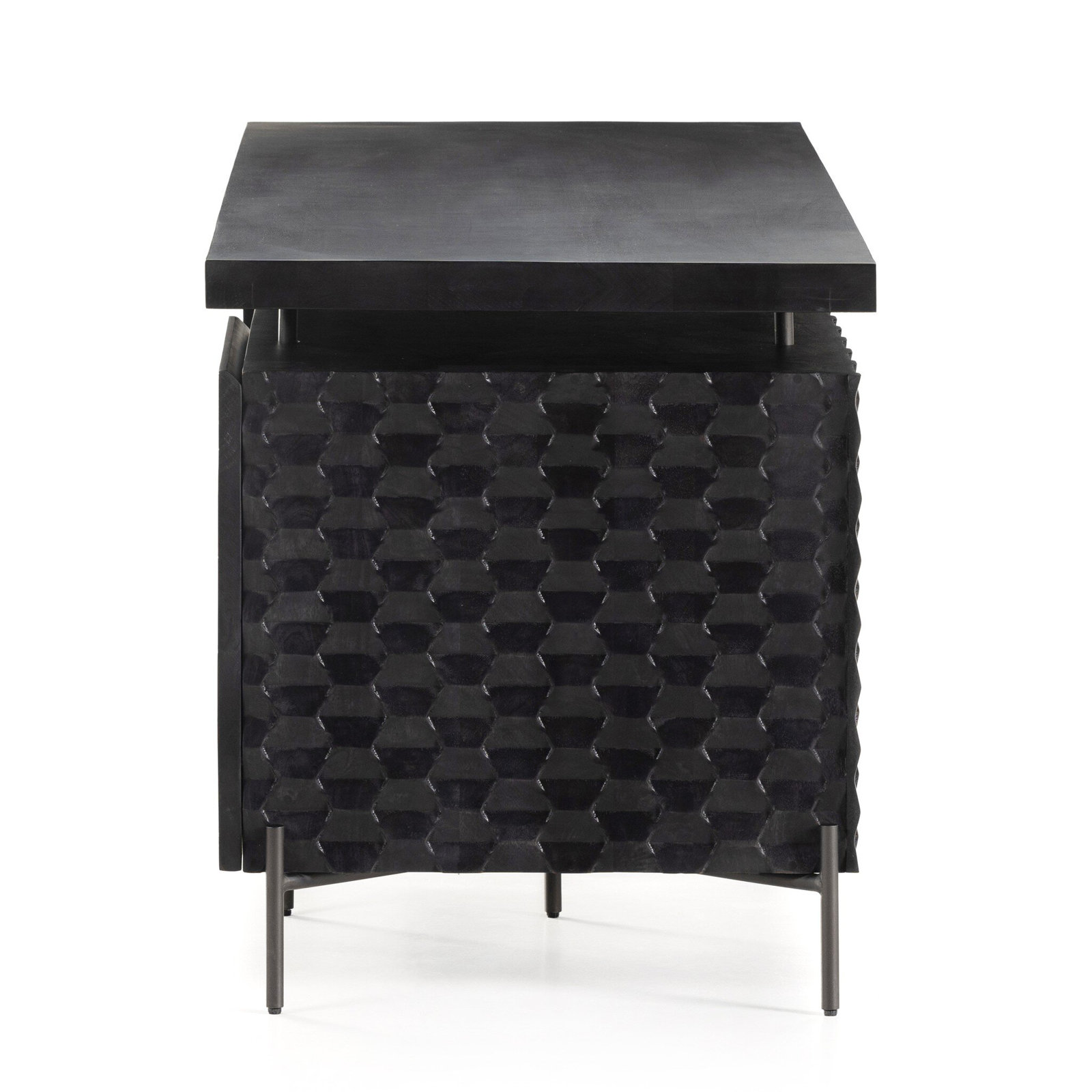 Rori Credenza Desk, Black Wash