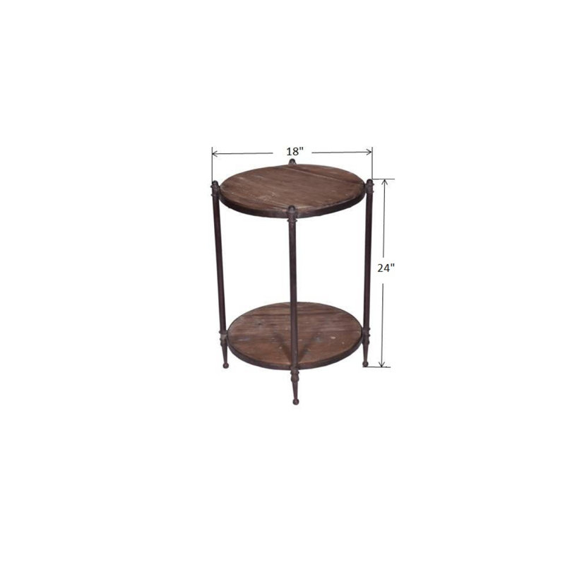 Table de bout en bois massif, 18 x 18 x 24