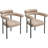 Boucle Upholstered Metal Dining Chair(Set Of 2)-637577419-637577417