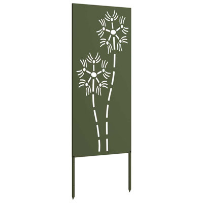 Vidaxl Garden Privacy Screen Olive Green 50 X 140 Cm Cold-Rolled Steel