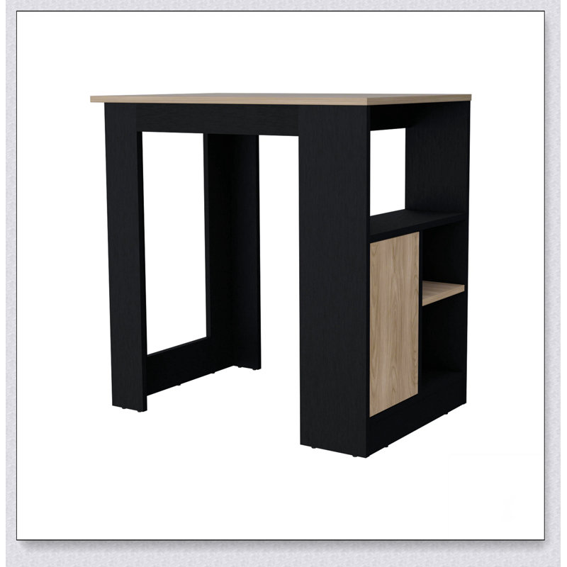 Îlot de cuisine à 1 porte en chêne naturel avec rangement ouvert, parfait pour les petites et moyennes cuisines et une utilisation efficace de l'espace.