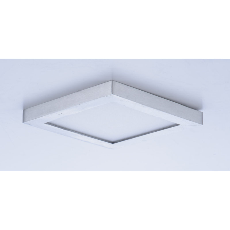 Ajrie Acrylic LED Flush Mount, White, 1.5" H x 4.5" W x 4.5" D