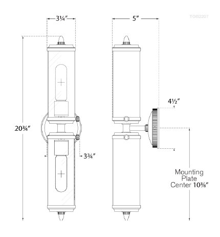 Thomas O'Brien Merchant Double Bath Light, Bronze