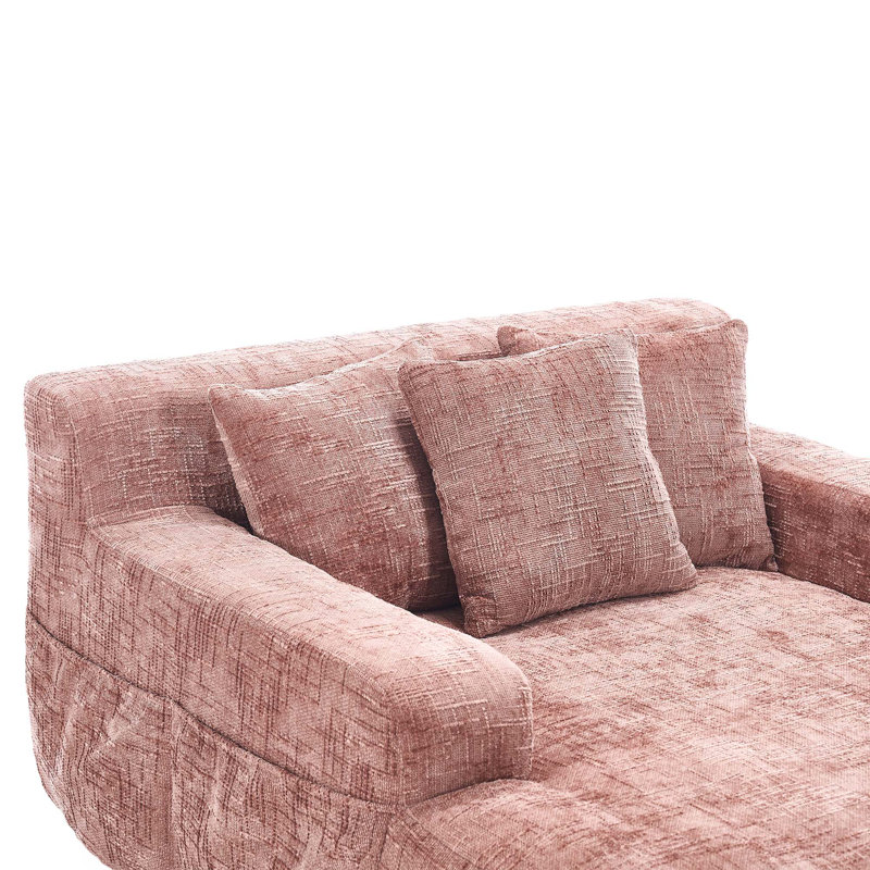 Canapé-lit Chenille Interior Lazy, Rose