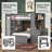 Full Size Loft Bed With Twin Stand-Alone Bed, Desk, Shelves And Wardrobe, Gray-1679629624