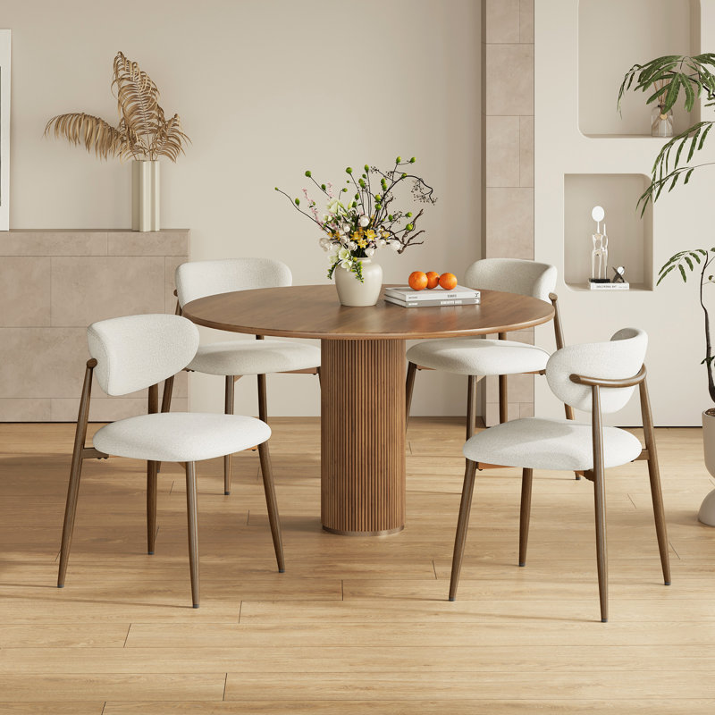 Chaise de salle à manger rembourrée avec structure en métal Westhampton, Vert