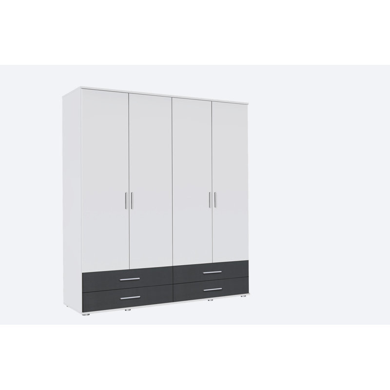 Rasant 4 Door Wardrobe, White / Black