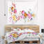 Tapisserie de fleurs jaunes et roses Floral-28483181