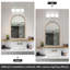 Luminaires de salle de bain en nickel brossé, miroir de meuble-lavabo moderne à 3 lumières, appliques murales avec abat-jour en verre givré (ampoules non incluses)