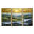 Toile avec cadre flottant or