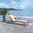 London Outdoor Eucalyptus Wood Chaise Lounge-1860210300