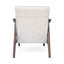 Chaise de style Mid-Century moderne avec revêtement beige et structure d'appoint brun