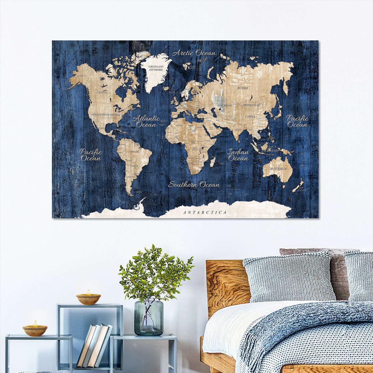 Breakwater Bay Wood Textured World Map - Graphic Art & Reviews ...