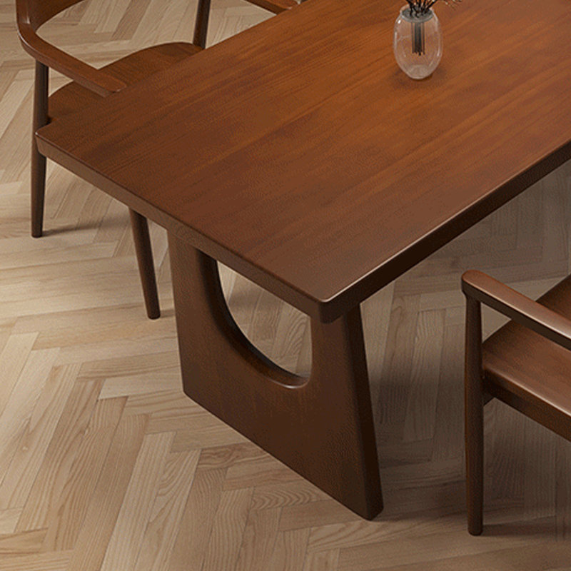 Marteny 4 - Person Pine Solid Wood Solid Wood Top Double Pedestal Dining Set, 29.53"H x 78.74"L x 31.5"W