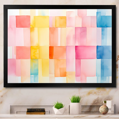 Paster Color Cubes Patterns III - art mural géométrique