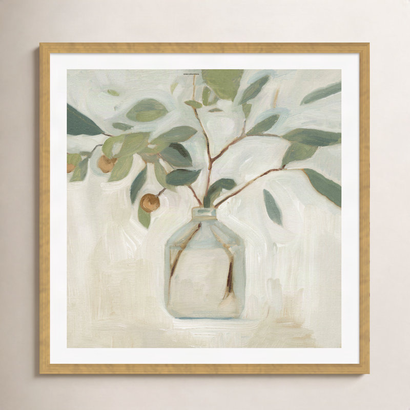 Neutral Arrangement I Painting by Emma Scarvey, 36"H x 36"W, Gold