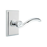 Elan Wave/Drop Privacy (Bed & Bath) Door Lever with Rectangle Rosette